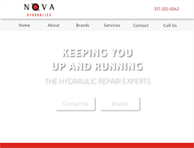 Tablet Screenshot of novahydraulics.com